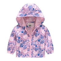 Yyeselk jakna za dijete Dječje dječake Dječje djevojke crtiće cvijeće cvijeće zec uzorak vjetrootporni