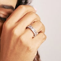 Laboratorija smaragdnog oblika odrasli dijamantni riley vječni prsten za žene