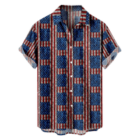 4. jula muška havajska majica USA Nacionalna majica zastava Grafička majica ovratnik dnevni odmor kratkih