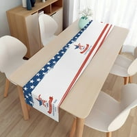 Heiheiup USA 4. jula Patriotski dan sjećanja za zastavu Dan zastava Nezavisnosti Zastava Kuhinjski stolni ukras Unutarnji vanjski stol za kućnu zabavu