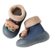 Dječje cipele Veličina mjeseci mjeseci zimske kavezne čarape u zatvorenim ne klizanjem mekane dno topline čarape za podmažene patike Brown
