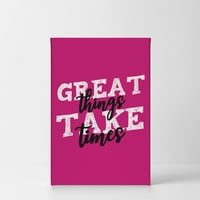 Smile Art Dizajn Odlično uzimanje vremena nadahnjujući slova ružičaste pozadine motivacijskog platna