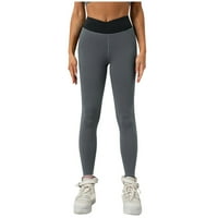 Ženske joge hlače modni elastični visoki struk joggering gamaše Abdomen kontrolira Slim Fit trening trčanje tkanina