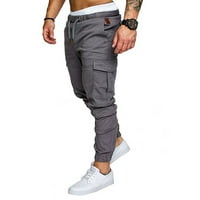 Muške modne Joggers Sportske hlače Ležerne prilike pamučne teretne pantalone Teretane Duksevi pantalone Muške duge gaćice