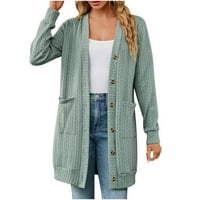 AUFMER jesen i zimska odjeća Cardigan Dukseri Ženski i džemper Outerski kaput Cardigan bluza s dugim rukavima Odjeća Lood top
