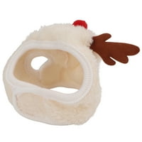 Pas zimskog šešira, slatka pliša + poliesterski kućni ljubimac Xmas Headress elastična traka zima za svečanu zabavu malu