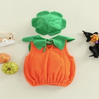 Gareui Novorođeni Halloween Coustkin Coustkin set, toddler vezanje bez rukava bez rukava + šešir za dječake Djevojke