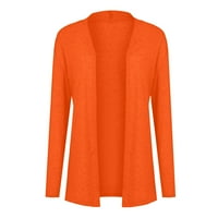 Ženska moda plus veličina modni ženski labav kaput dugih rukava kaput bluza kardigan narandžasta