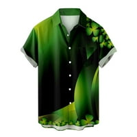 Daqian muns majice za čišćenje ruktika Ležerne prilike, DAN PATRICK-ov dan sa džepom particlown s kratkim rukavima bluza majica Muška majica Cleance Green 6