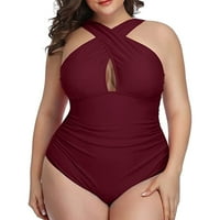 Ženski kupaći kupaći kostimi za plažu sa velikim kaiševima crvene veličine XL