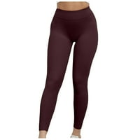 Plus veličina joge hlače za žene visoki struk sportski joga tekuće solidne boje sportske hlače