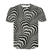 Muška moda 3D print T majice Smiješni grafički uzorak CrewNeck kratki rukav majice dugih rukava za muškarce