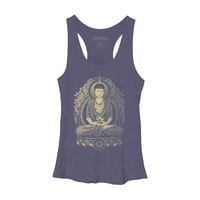 Gautama Buddha HEALFTONE WOMENS NAVY HEATHER BLUE GRAFIC RACERBACK TOP TOP - Dizajn od strane ljudi