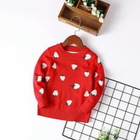 GUMPA DIDDLER GIRKE CARTION Strawberry Prints džemper dugih rukava toplo pleteno pulover pletiva duks