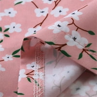 Yuehao majice za žene Ženski ljetni rufffle V-izrez kratki rukav čvrsti rukav, casual dressy swery baged