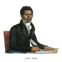 John Ridge. Ncherokee matični američki lider. Litografista nakon slike, 1825. godine, Charles Bird King.