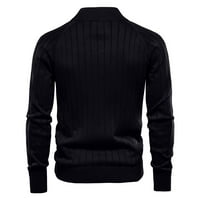 Kardigan kaput New Solid Bool rever džemper s visokim ovratnikom Crni džemper Black XL