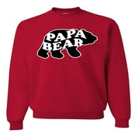 Divlji Bobby, tata bear životinjski dizajn, ljubavnik životinja, grafički džemper za unise posade, crvena, x-velika