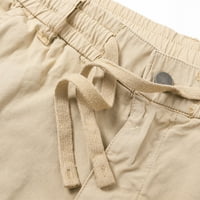 Muški klasični teretni niz kratkim gumbom niz više džep na otvorenom Atletski kratke hlače Khaki Veličina