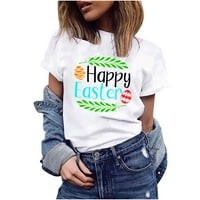 Plus size zeko ispis Uskrs majica za žene Ljeto Loose Fit Tunic Tops Slatka zečja majica