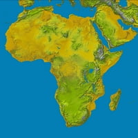 Topografski pogled na Afričko plakat Print