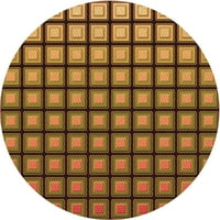 Ahgly Company Zatvoreni kvadrat uzorak karamel smeđim prostirkama, 3 'kvadrat