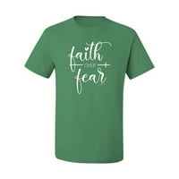Slatki kršćanin citira vjeru zbog straha inspirativno kršćanske muške grafičke majice, Kelly, mali