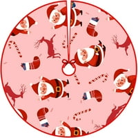 Suknje za božićne drvce za olovke - božićna suknja od suknje Crveni gnomi Soft Farmhouse Xmas Holiday