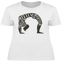 Vjerujte u silueta majica ženske -image by shutterstock, ženska x-velika