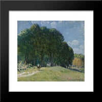Jahač na rubu šume uokvirene umjetničke otiske Alfred Sisley