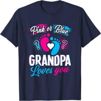 Ružičasta ili plava djed voli vas majica spol Otkrijte baby majicu