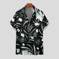 Giligiliso klirence muški vrhovi kratki rukav muškarci casual tipke u boji blok Havajii Print sa džepnim bluzama košulje