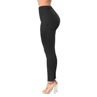Skinny Stretch Traperice za žensko podizanje guza: High Struk Tummy Control pants pants Hlače