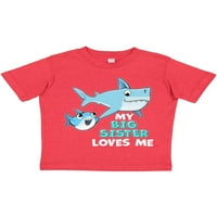 Inktastic, moja velika sestra voli me slatkim morskim psima poklon dječaka malih majica ili majica mališana