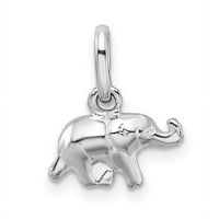 Sterling srebrni rodirani polirani šarm slonova