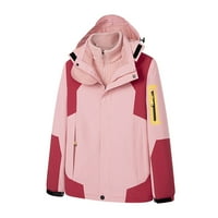 Entyinea ženska casual jakna ultra lagana težina pakiranje dugih rukava jakna ružičasta xxl