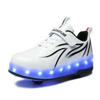 Kids Roller klizaljke USB Chargble LED svjetlo Up cipele s klizačem za obuću najbolji poklon za dječake Djevojke Birthday Dan zahvalnosti