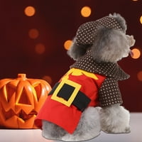 Deyuer Pet Winter odjeća Prince vitez Fire Cosplay kostim Držite topli smiješni kaput za odmor prerušiti se mali psi Božićni Halloween Costime kućni ljubimac