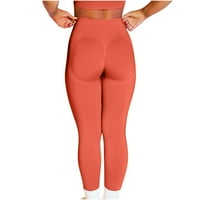 Ženske hlače opuštene solidne boje Nova bešavna odjeća za odjeću Sportska fitnes odjeća Dugo rukava Brzi sušenje Trčanje s visokim strukom Hip hlače