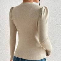 Krewneck džemper za žene dame Ležerni pulover s dugim rukavima