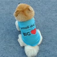 Taize Ljeto Slatko mali pas Veliki srce Print Dog Puppy Doggie Vest za kućne odjeće Kostim