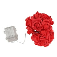 Rose Fairy Light lampica, vodootporni ruže String Light Crveni romantični izgled PVC za drvo za vrata