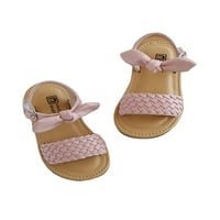 Tenmi devojke princeze cipele za gležnjeve ravne sandale Haljina na plaži Sandal Ljeto Girls Braid-Strap