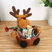 Mašinski božićni bombonski košarica Santa Claus Snjegović jelena Dječji držač ukrasa za male voće