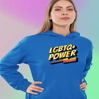 LGBTQ + Power Golden Baner Hoodie Žene -Martprints Dizajn, Ženska velika