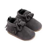 Dječje djevojke čizme, mekani jedini tasselirani luk koji se ne kliznu prve šetačke cipele cipele za mlazu za jesen zima
