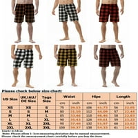 Muške ljetne kratke hlače Plaid Lounge Shorts Midi struka Drće Classic Fit Sleepry Party Mini pantalone