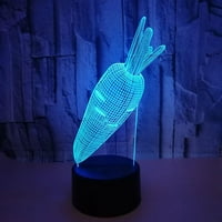 3D LED optička iluzija akrilna noćna svjetlost s daljinskim i pametnim bojama za promjenu dodira