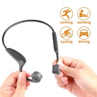 Slušalice za kosti Bluetooth 5. Otvori uši bežične slušalice Titanium HiFi Stereo sa mikrofoni za zbojeve zvukove za pokretanje vožnje biciklom-krema