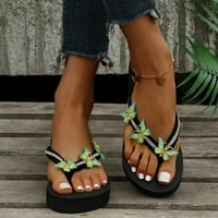 Ženska kristalna nagiba na otvorenom otvorena prstiju kopče za luk-čvorove Clip-Toe cipele udobne sandale casual udobne sandale za plažu Flip Flop cipele